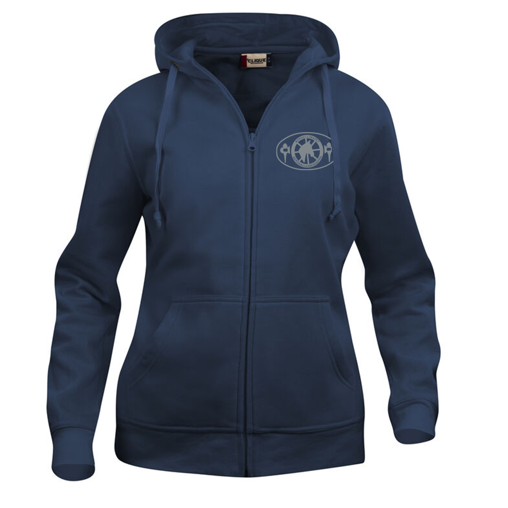 Basic Hoody FZ Dam Mörk Marin