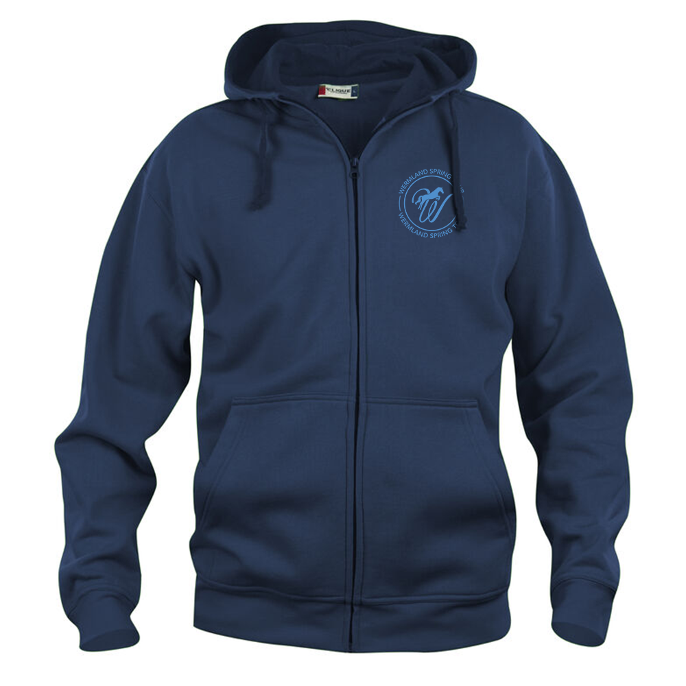 Basic Hoody FZ Herr Mörk Marin