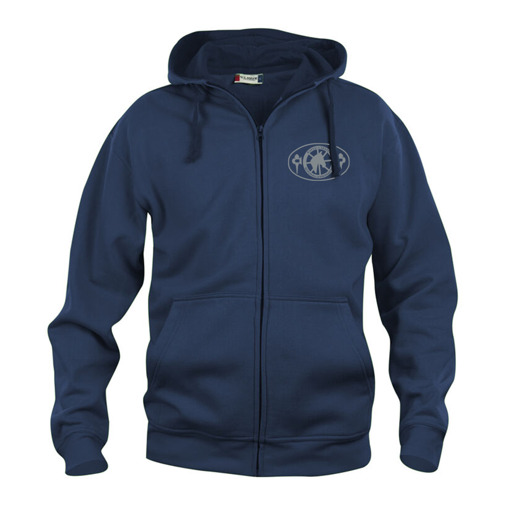 Basic Hoody FZ Herr Mörk Marin