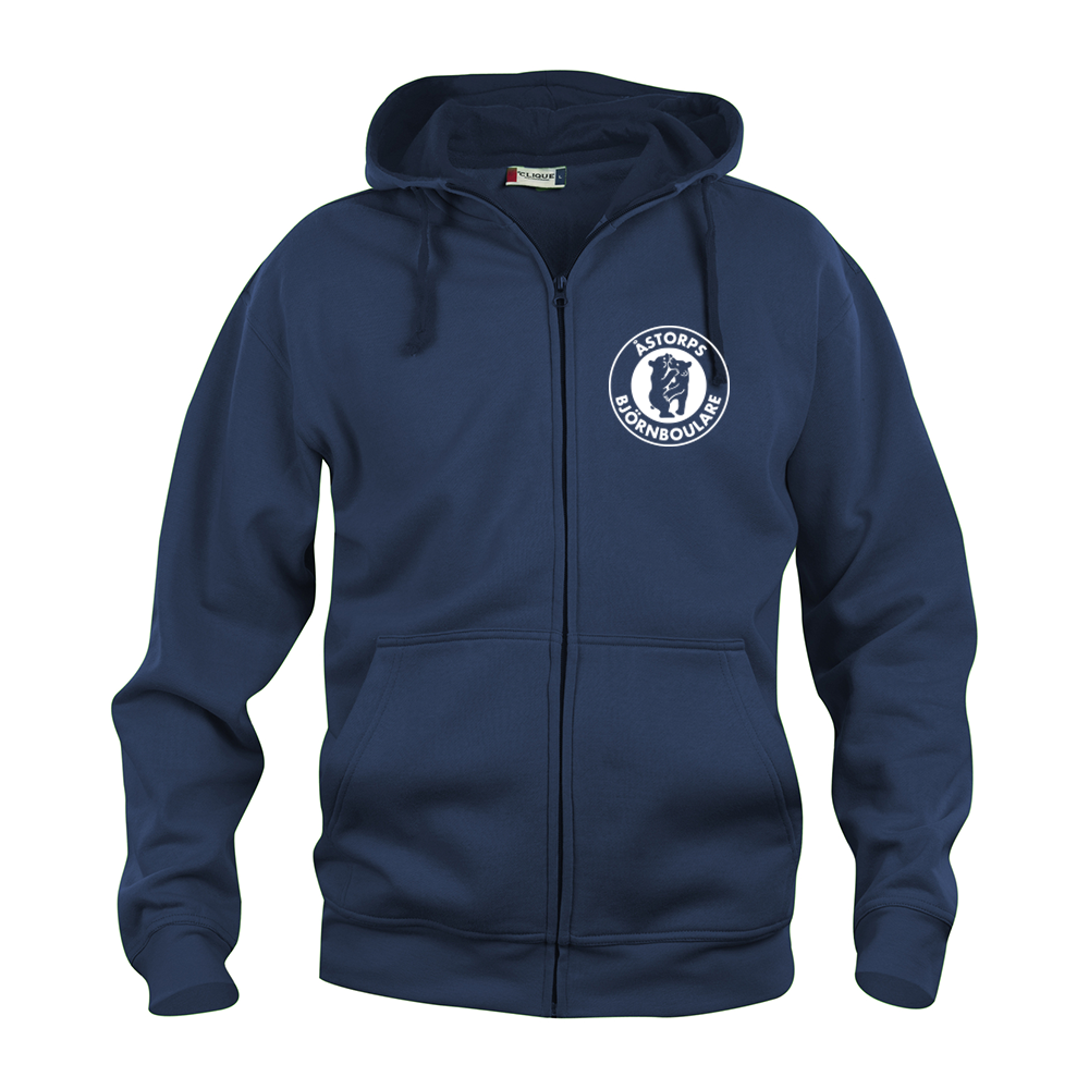 Basic Hoody FZ Herr Mörk Marin