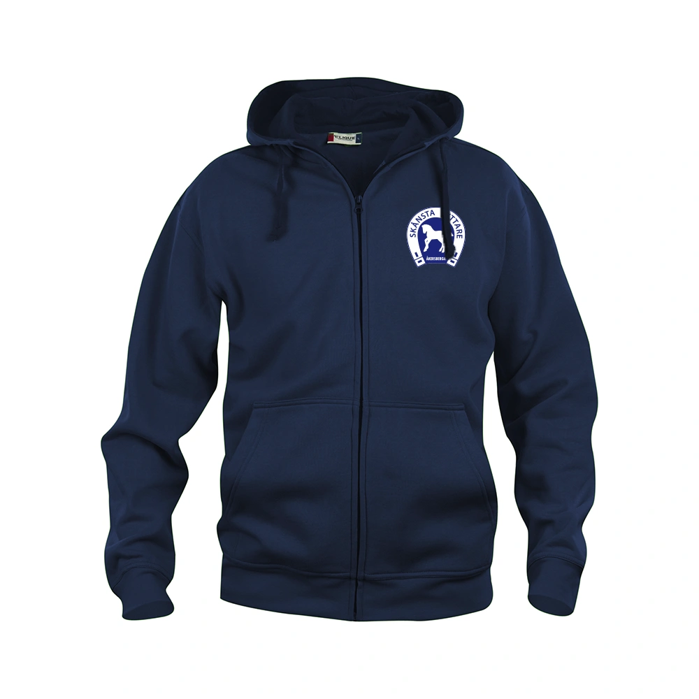 Basic Hoody FZ Herr Mörk Marin