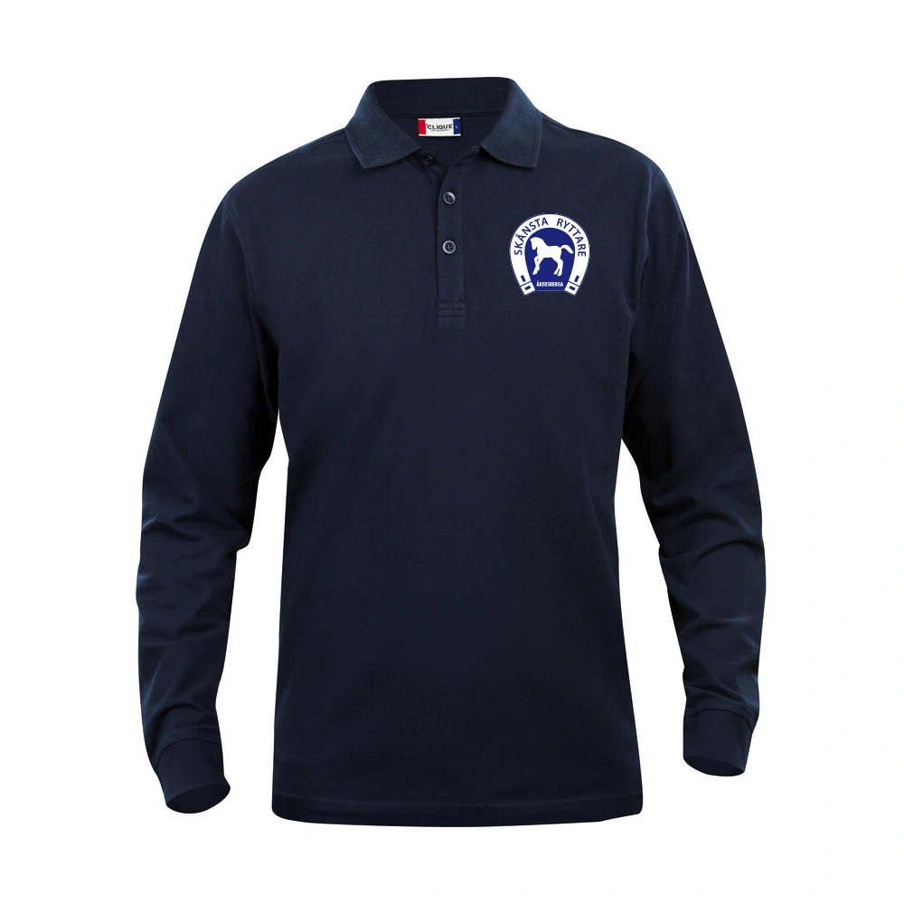 Basic Polo L/S Junior MörkMarin