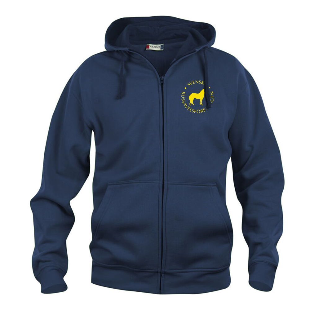 Basic Hoody FZ Herr Mörk Marin