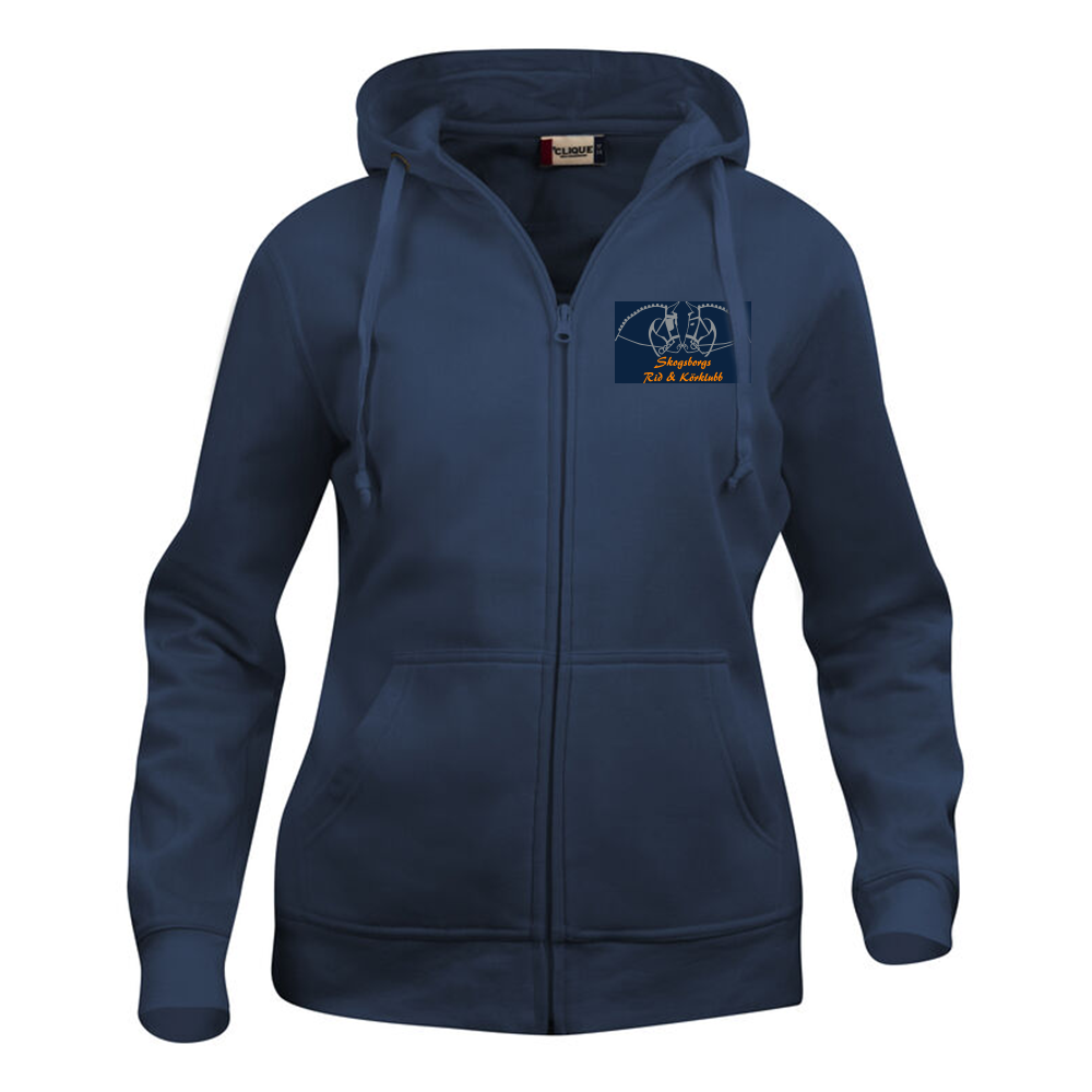 Basic Hoody FZ Dam Mörk Marin