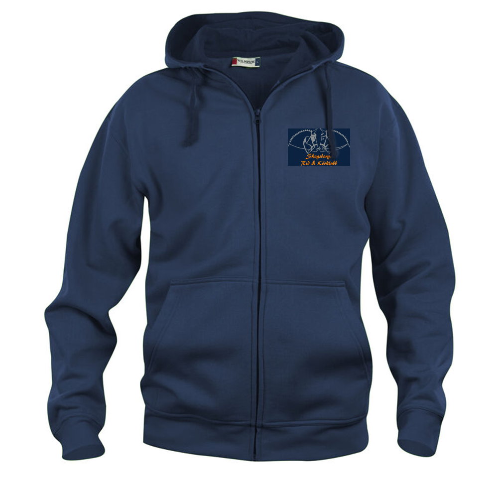 Basic Hoody FZ Herr Mörk Marin