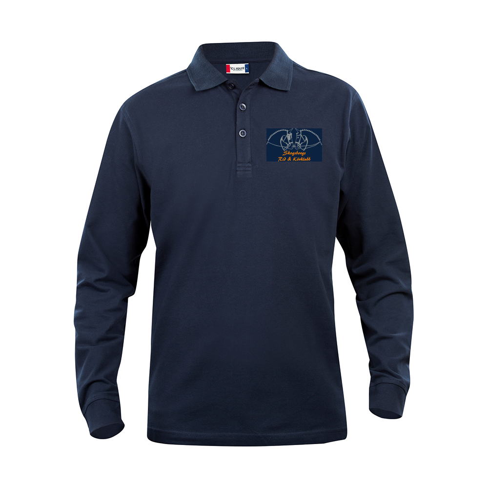 Basic Polo L/S Junior MörkMarin
