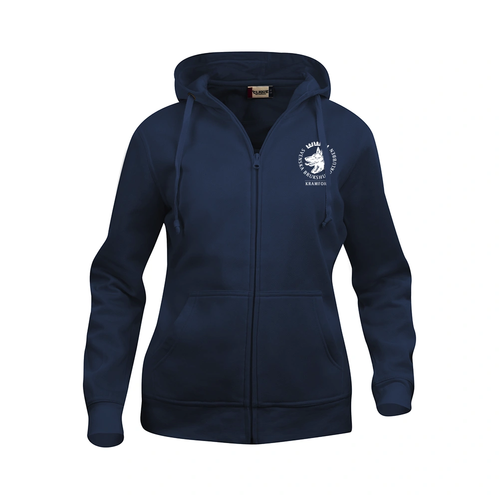Basic Hoody FZ Dam Mörk Marin