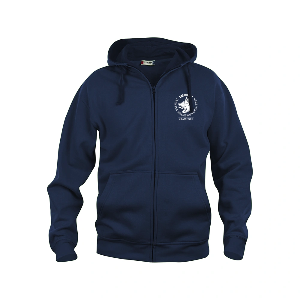 Basic Hoody FZ Herr Mörk Marin