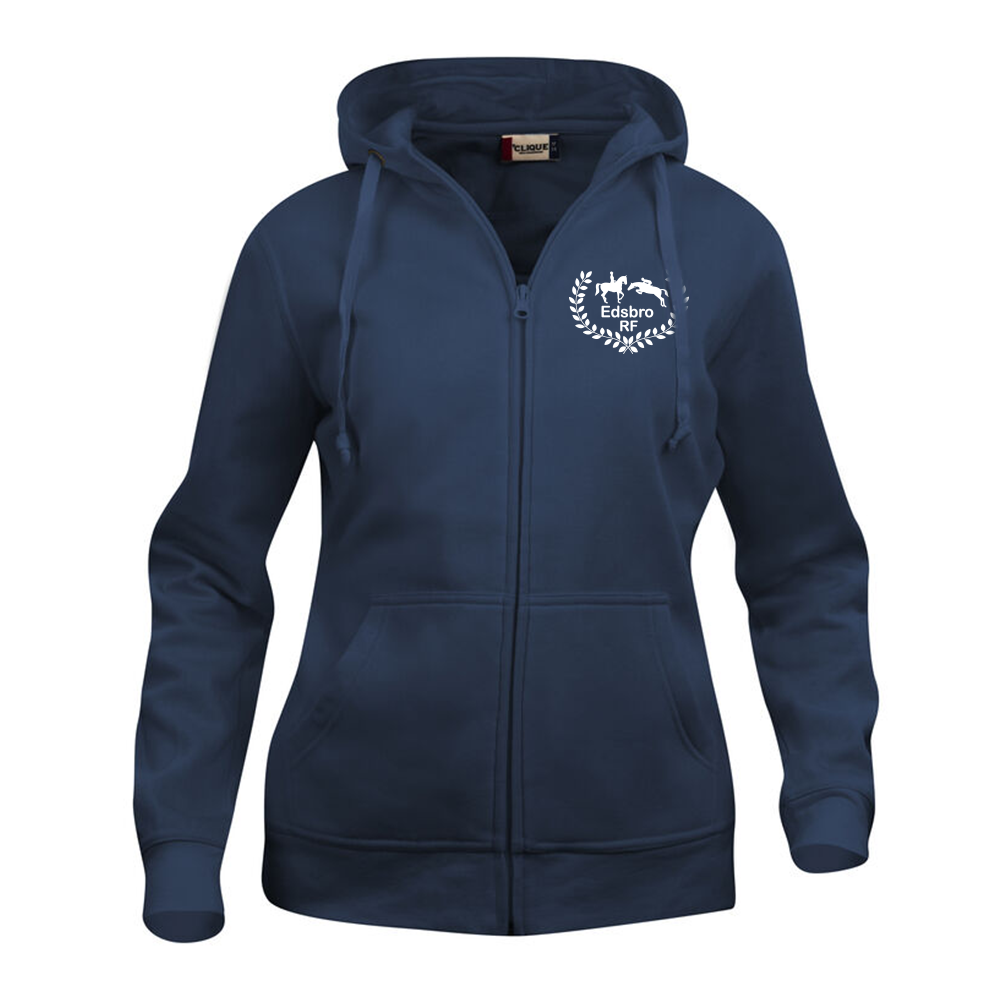 Basic Hoody FZ Dam Mörk Marin