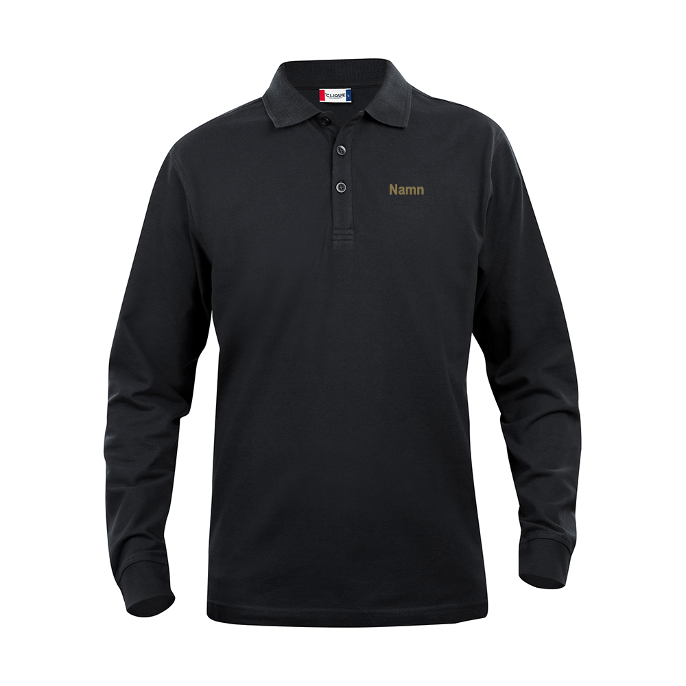 Basic Polo L/S Junior Svart