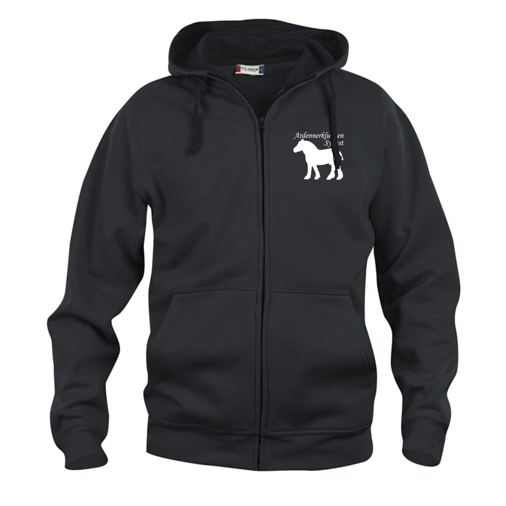 Basic Hoody FZ Herr Svart XS