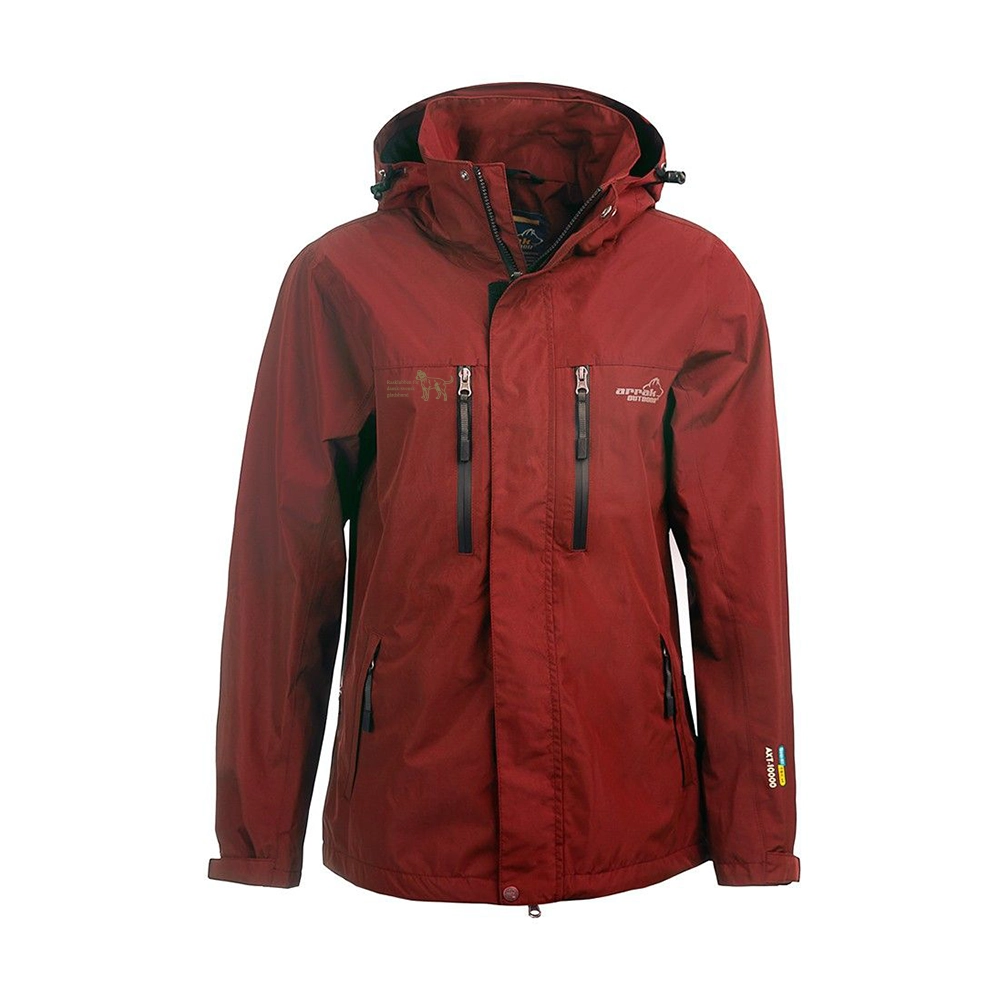Arrak Rain jacket M, DK Red,