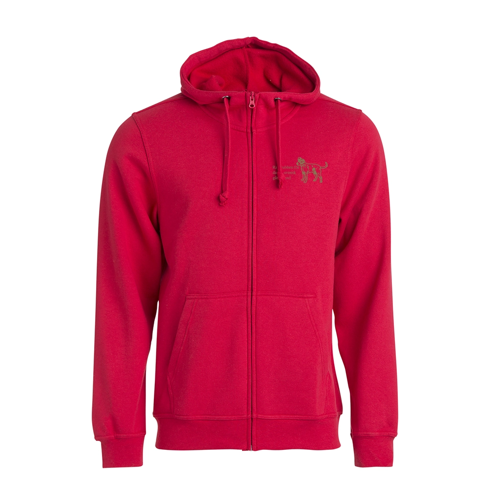Basic Hoody FZ Herr Röd