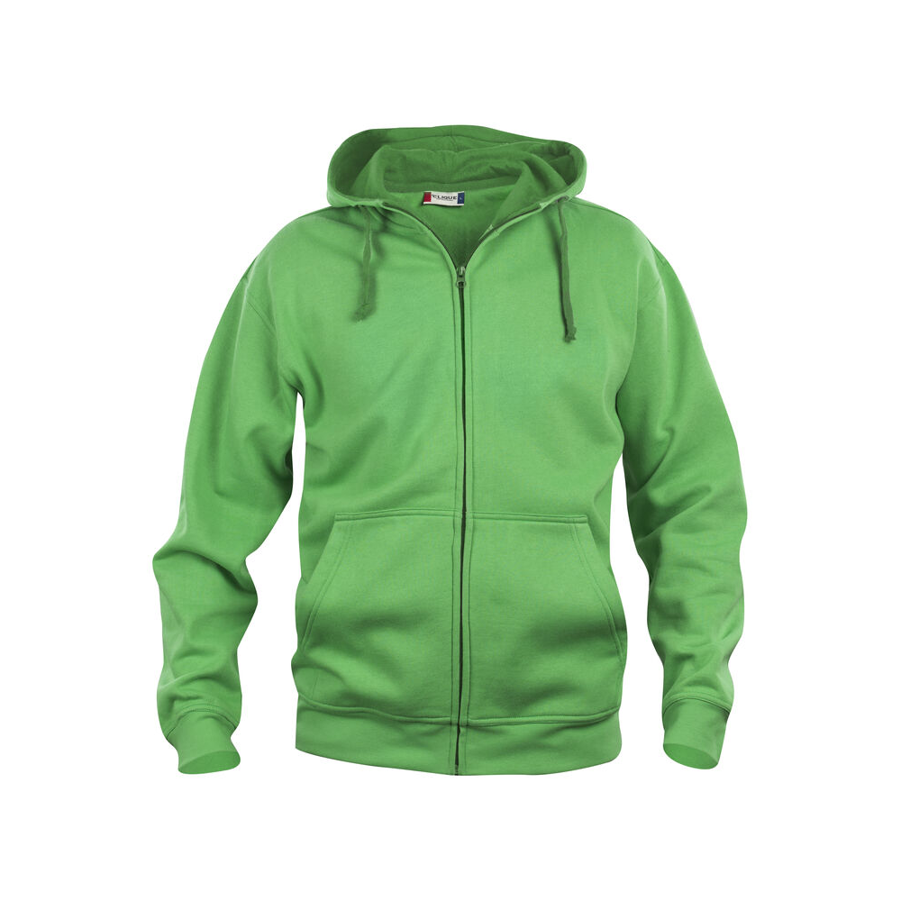 Basic Hoody FZ Herr Apple Green