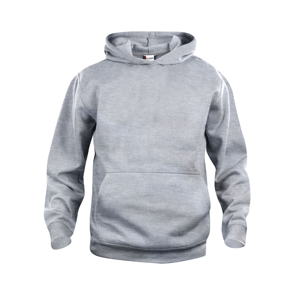 Basic Hoody JR Gråmelerad