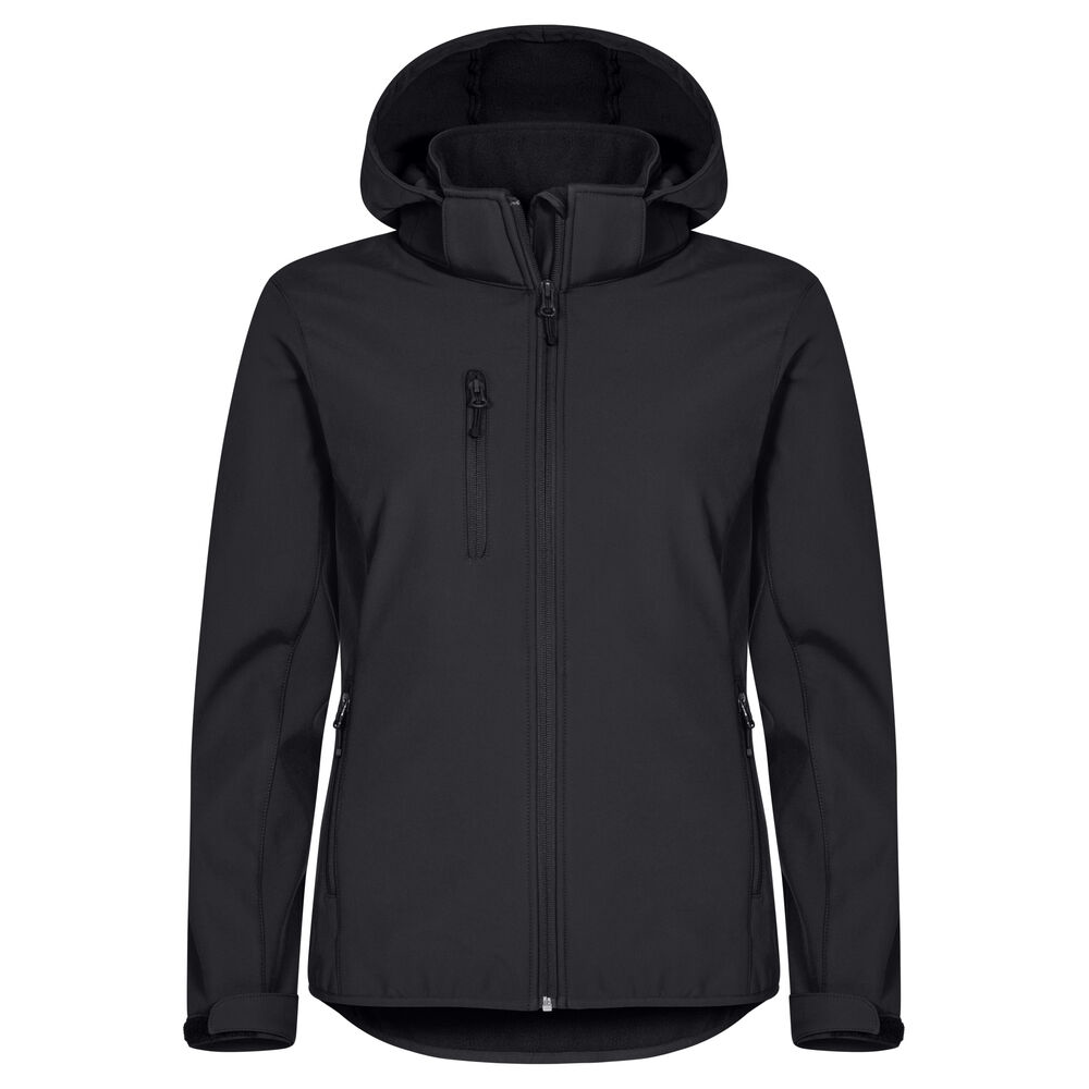 Classic Softshell Hoody W Svart