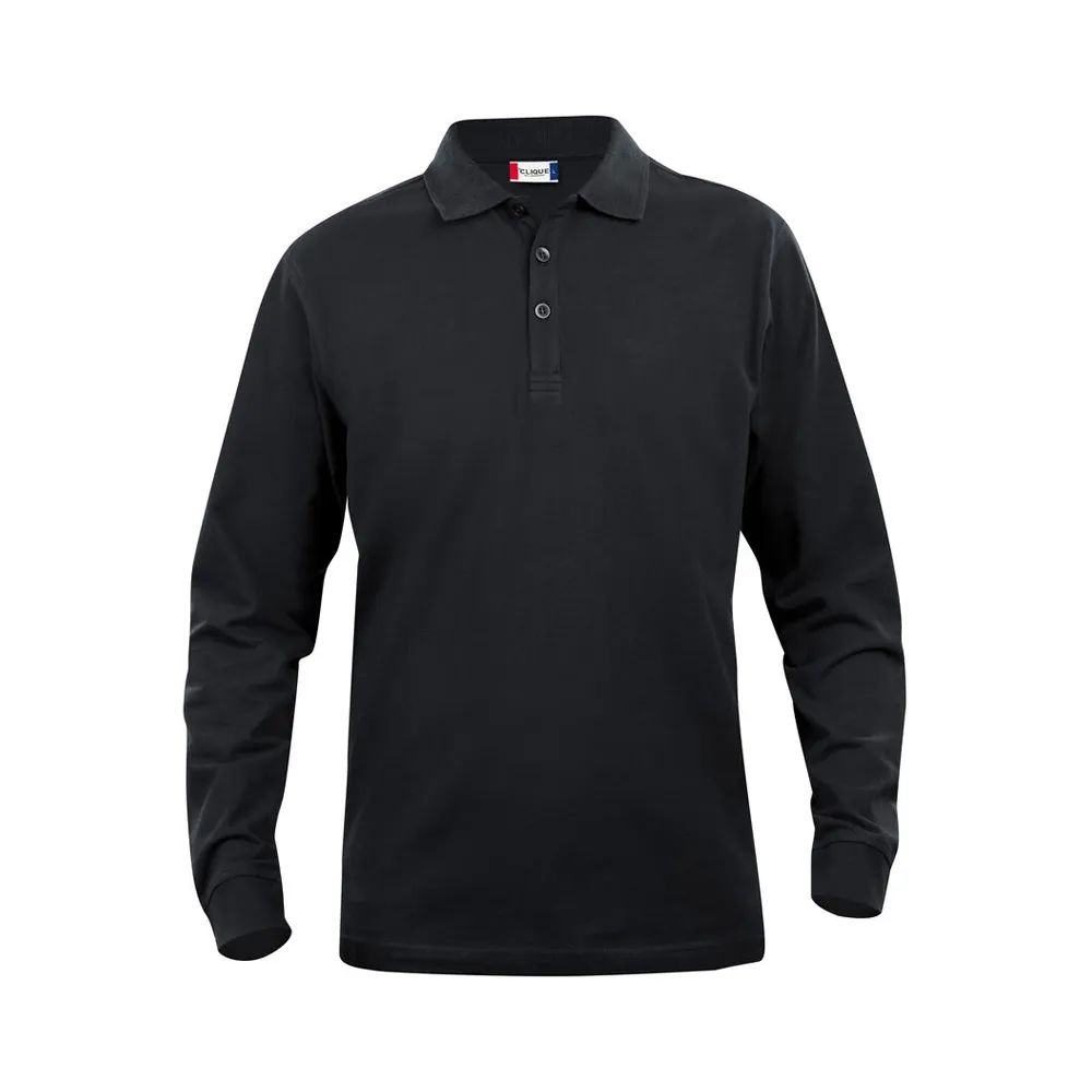 Basic Polo L/S Junior Svart