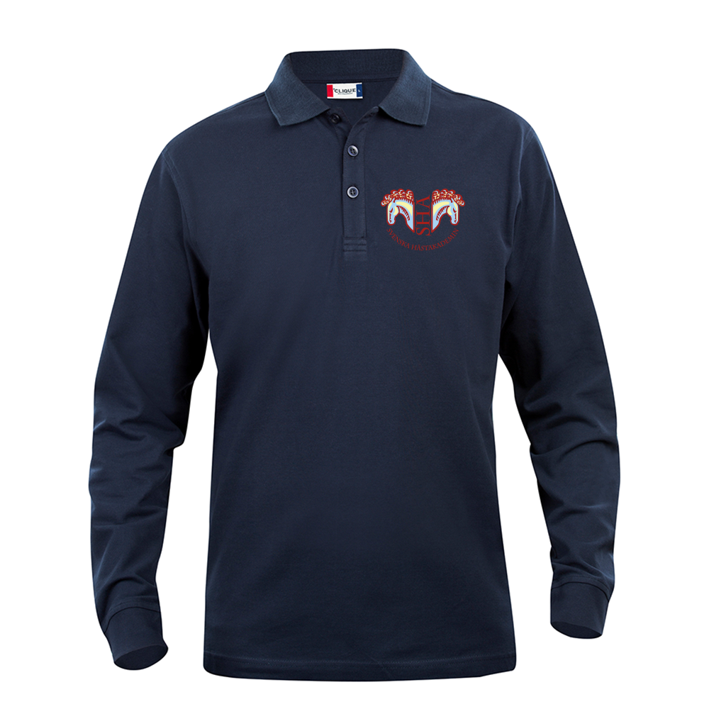 Basic Polo L/S Junior MörkMarin