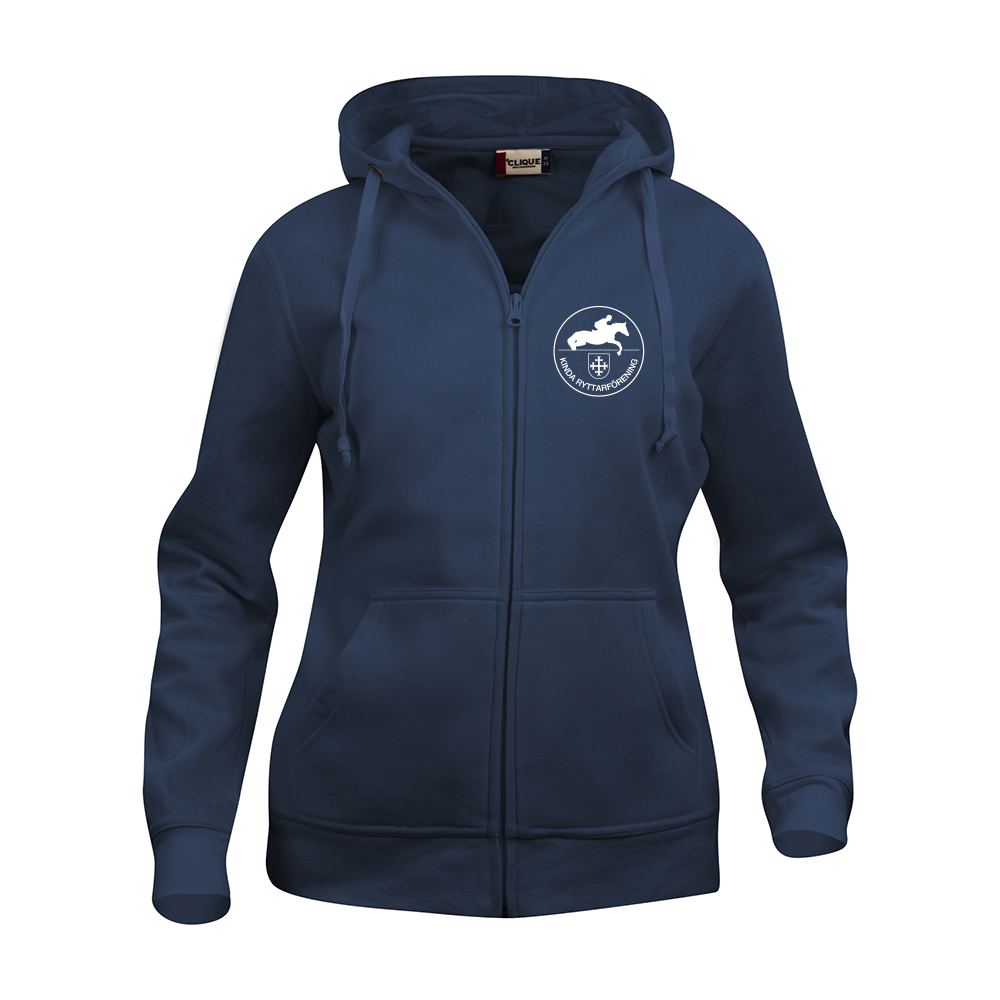 Basic Hoody FZ Dam Mörk Marin