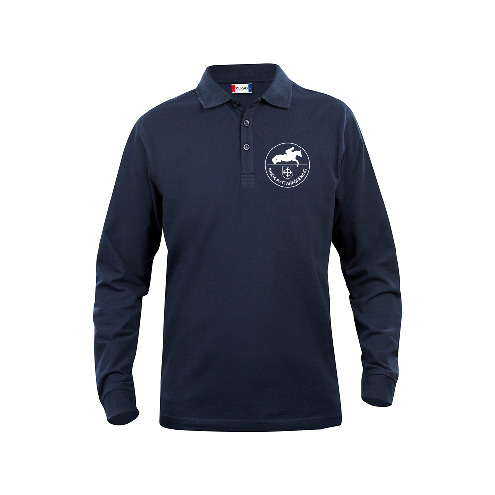 Basic Polo L/S Junior MörkMarin