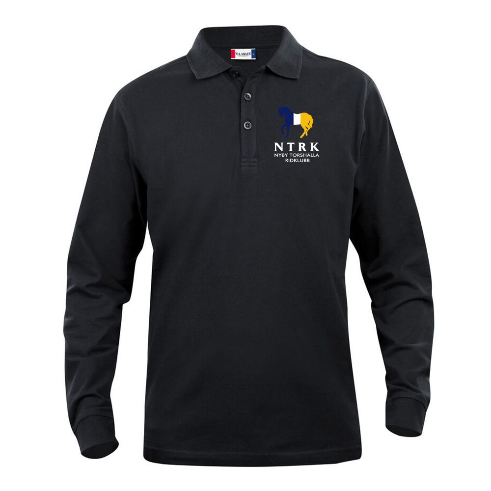 Basic Polo L/S Junior Svart