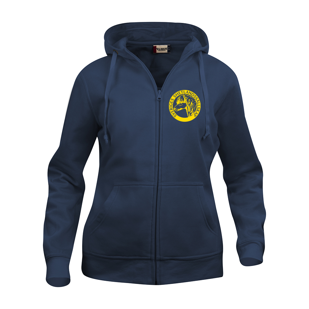 Basic Hoody FZ Dam Mörk Marin