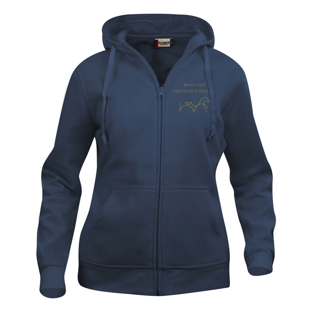 Basic Hoody FZ Dam Mörk Marin