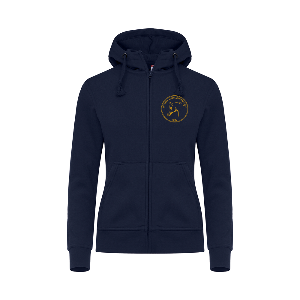 Basic Hoody FZ Dam Mörk Marin