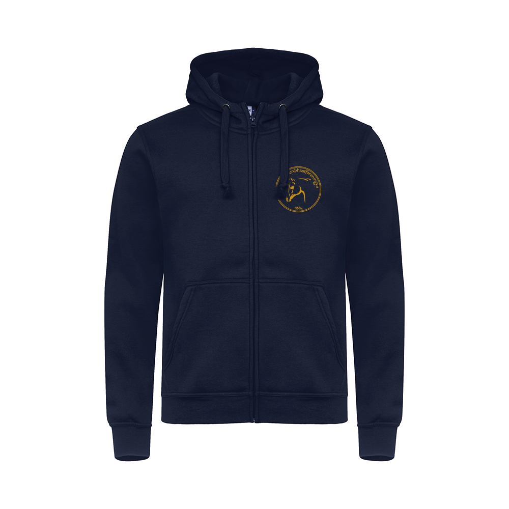 Basic Hoody FZ Herr Mörk Marin