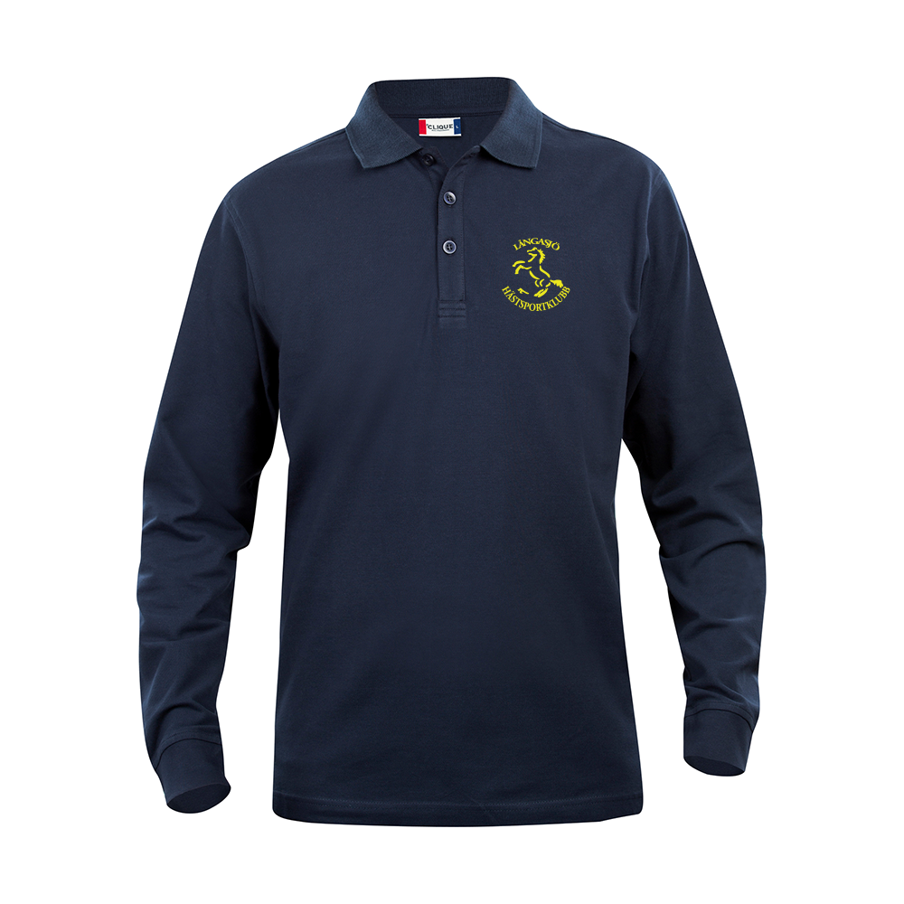 Basic Polo L/S Junior MörkMarin