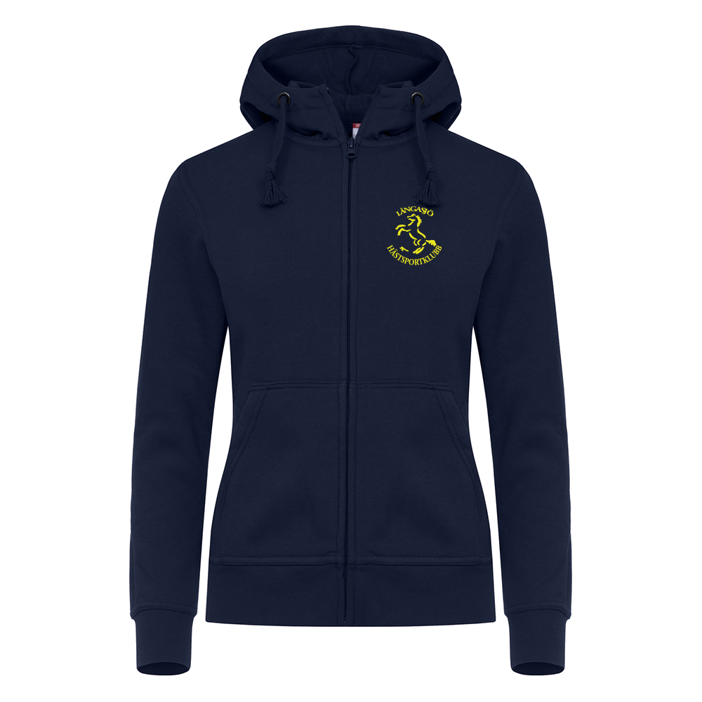 Basic Hoody FZ Dam Mörk Marin