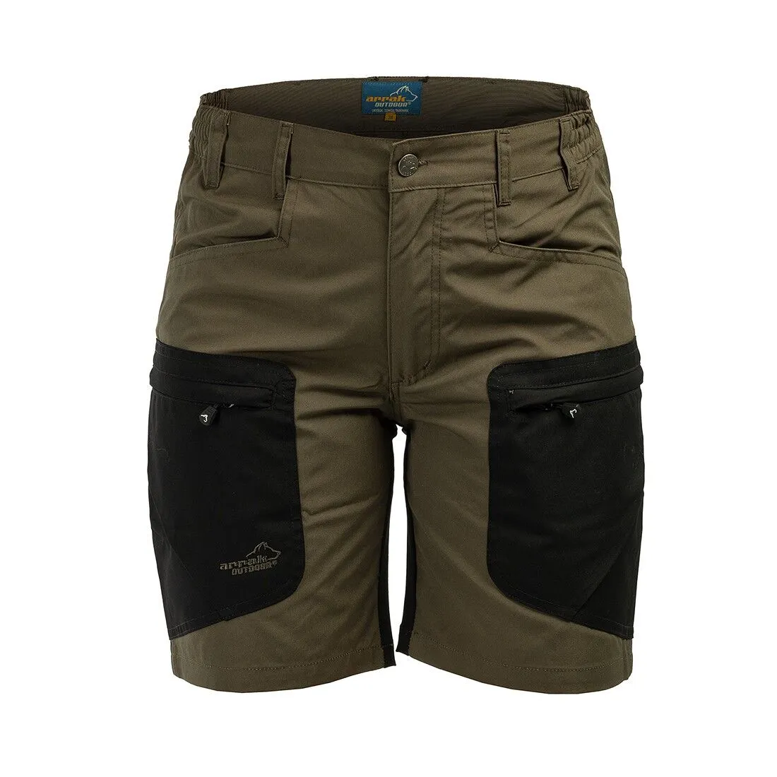 Active Stretch Shorts W Forest Brown