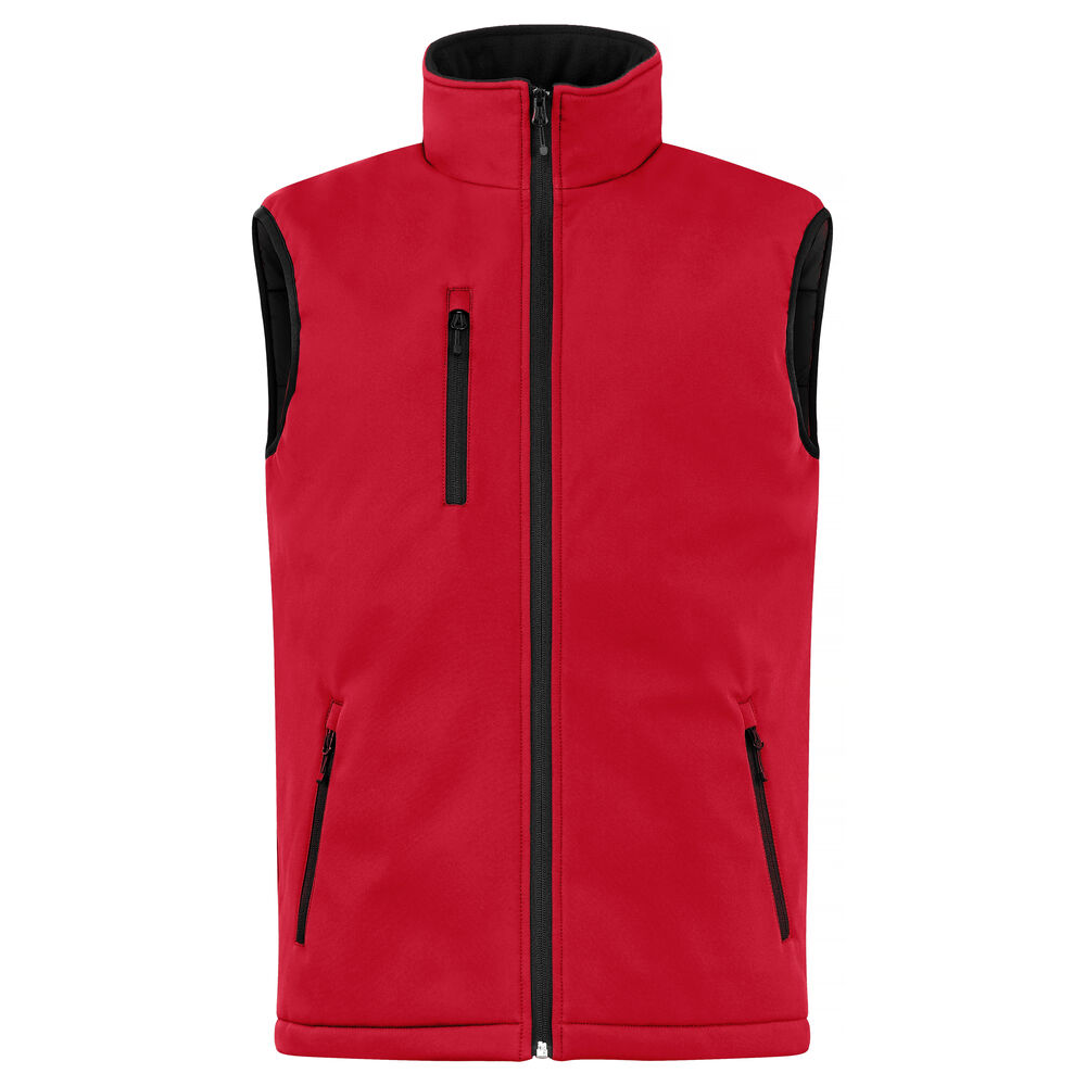 Padded Softshell Vest Mens Röd