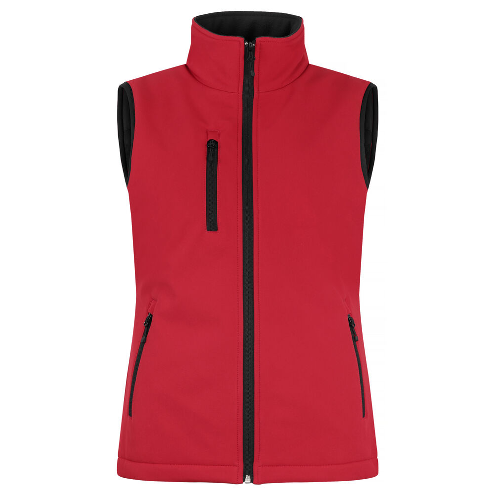 Padded Softshell Vest Ladies Röd