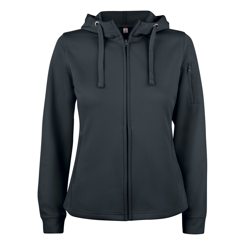 Basic Active Hoody FZ W Svart